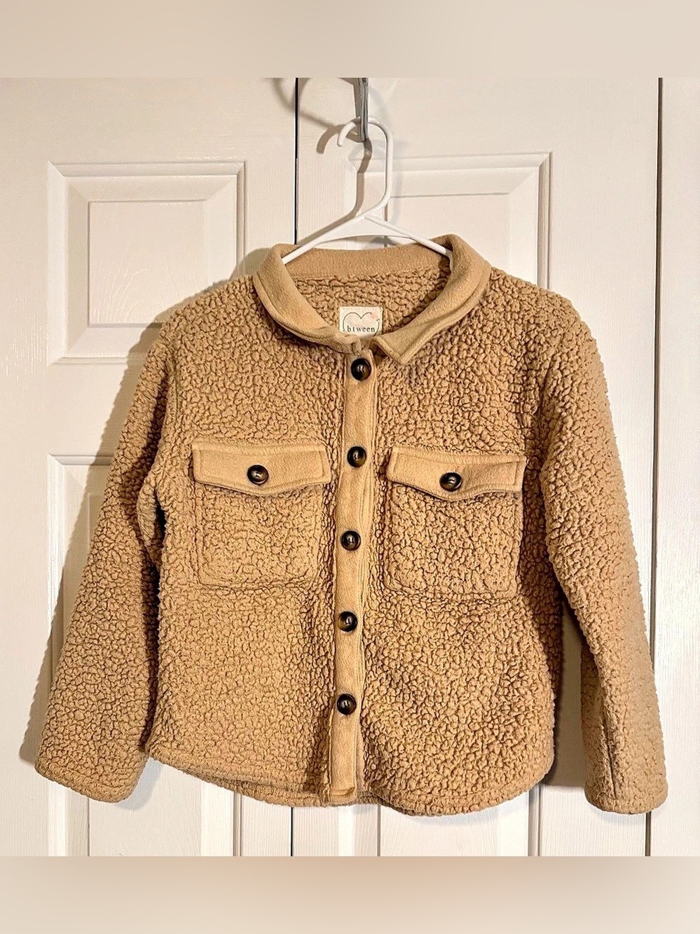 between Teddy Jacket in Brown Like New